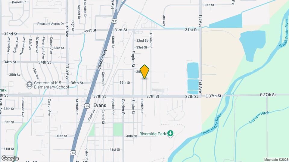 3530 Pueblo Street Map and Location Details