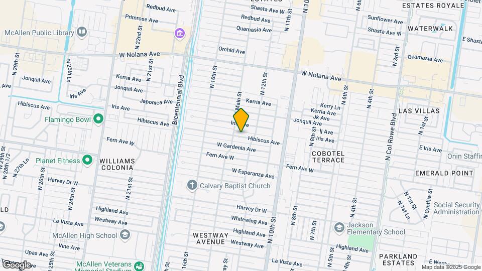 1304 E Hibiscus Ave Map and Location Details