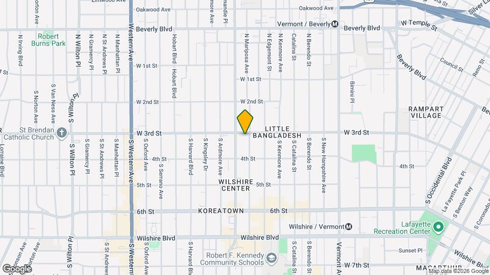 309 S Mariposa Ave Map and Location Details