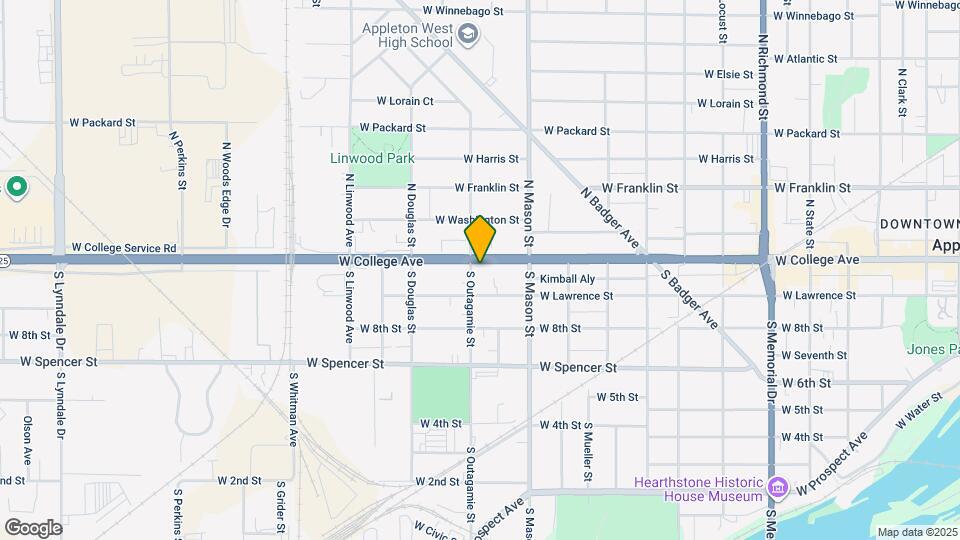 1351 W College Ave Map and Location Details