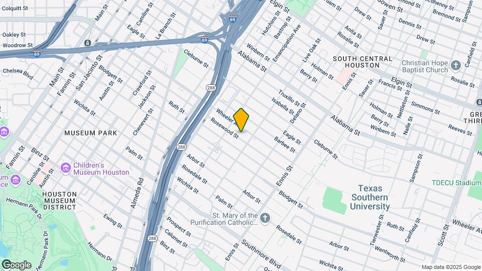 2501 Rosewood St Map and Location Details