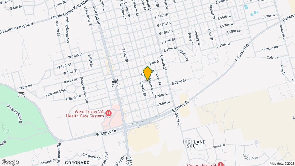 2100 Johnson St Map and Location Details