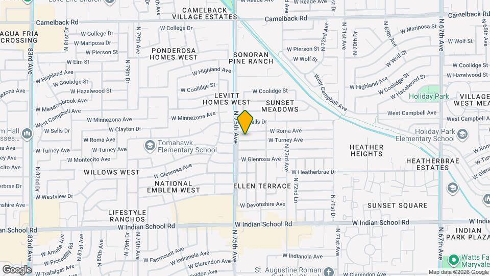 7422 W Turney Ave Map and Location Details