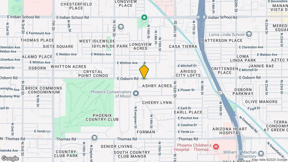 1349 E Osborn Rd Map and Location Details