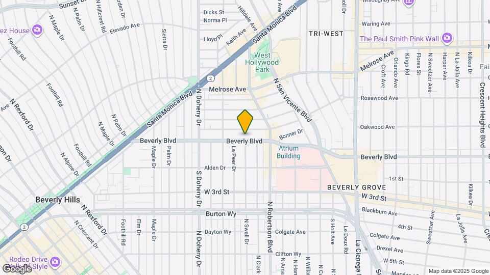 8899 Beverly Blvd Map and Location Details