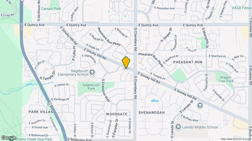 4602 S Fraser Cir Map and Location Details