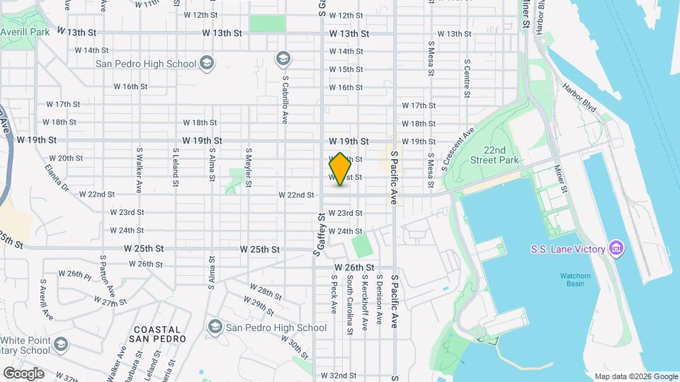 646 W 22nd St Map and Location Details