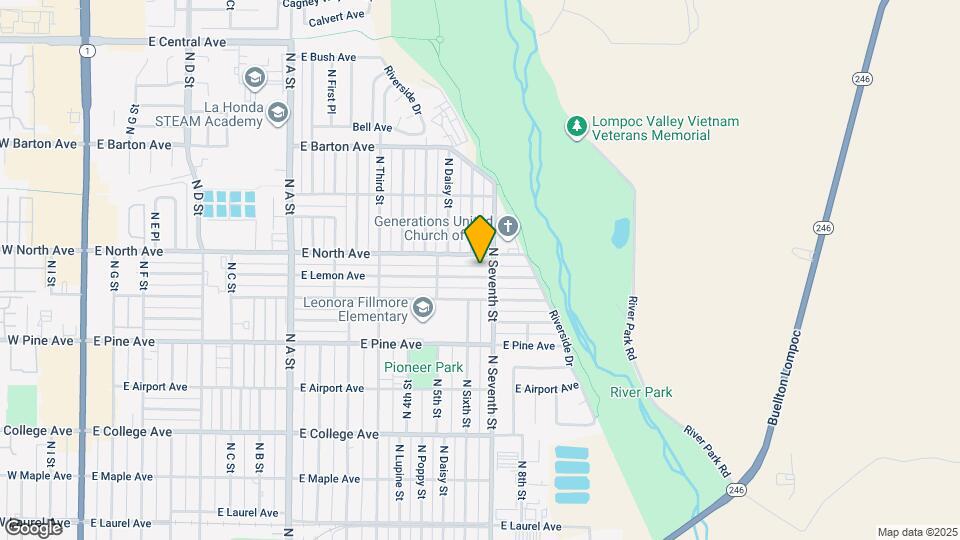 1409 E Lemon Ave Map and Location Details
