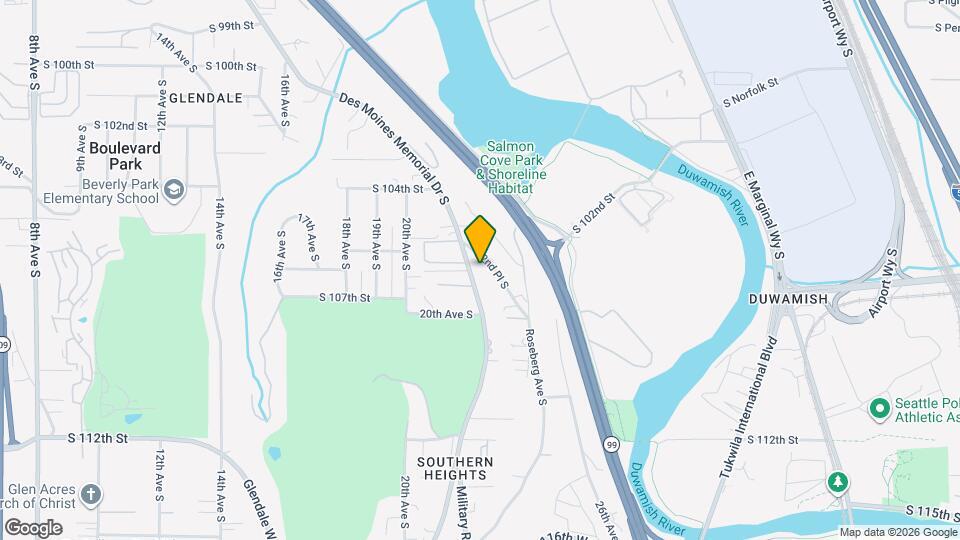 10616 Des Moines Memorial Dr Map and Location Details