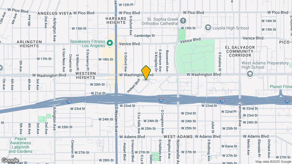 1925 S Harvard Blvd Map and Location Details