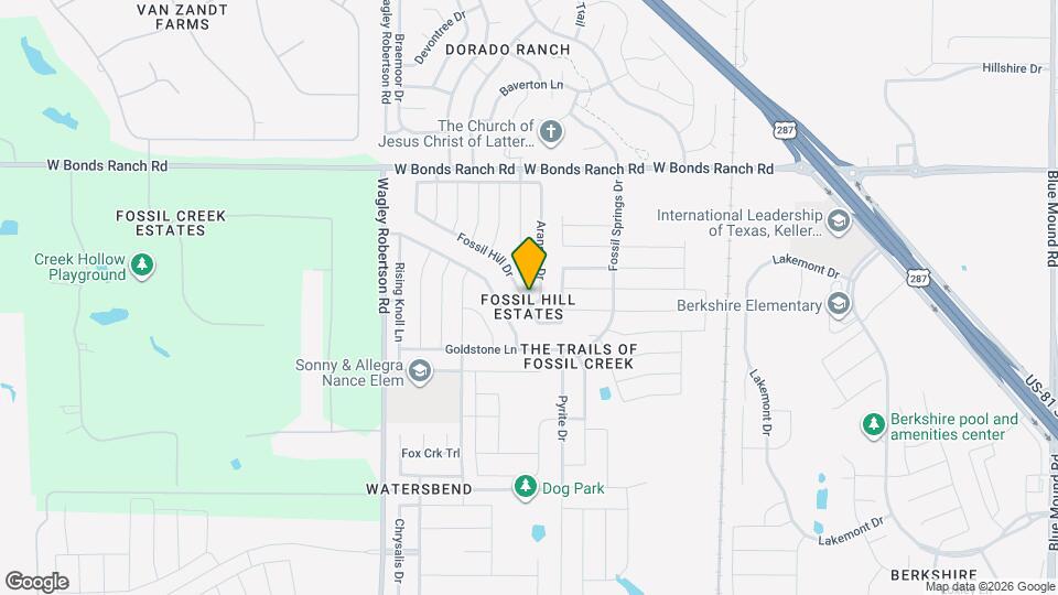 10436 Fossil Hill Dr Map and Location Details