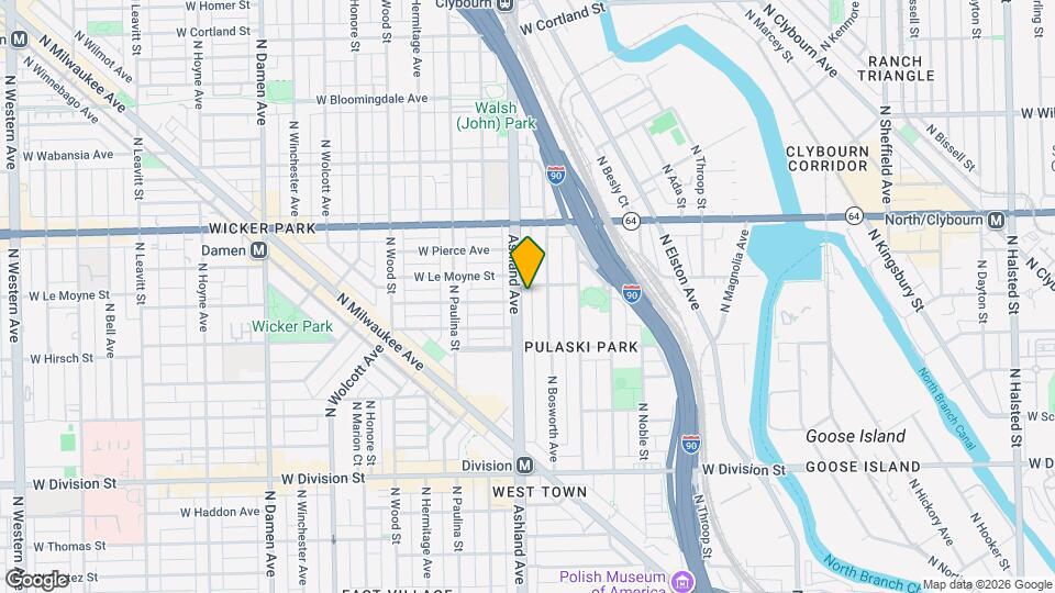 1451 N Ashland Ave Map and Location Details