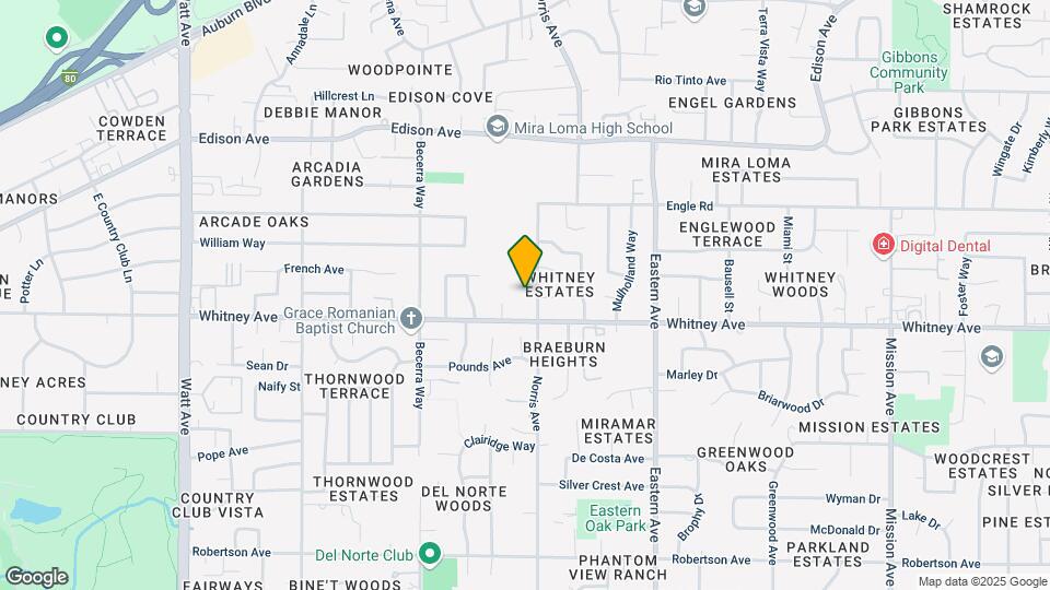 3525 Norris Ave Map and Location Details