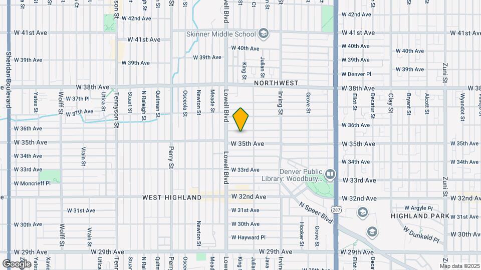 3448 W 36th Ave Map and Location Details