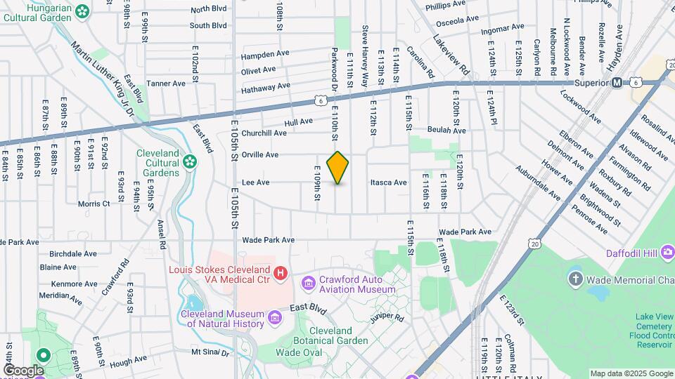 1447 E 110th St Map and Location Details