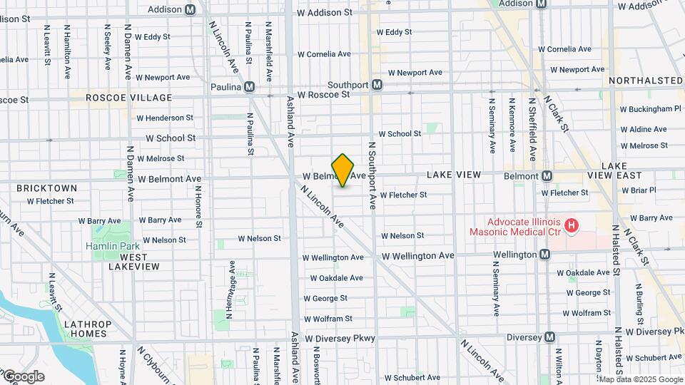1446 W Fletcher St Map and Location Details
