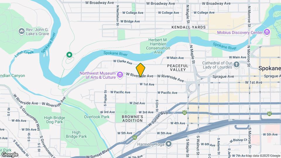 2019 W Riverside Ave Map and Location Details