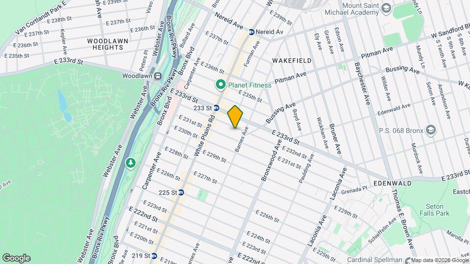 756 E 232nd St Map and Location Details