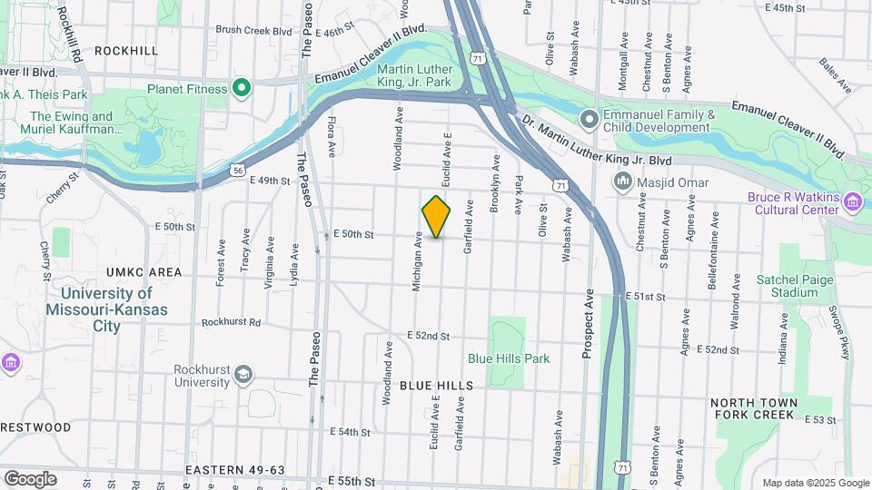 5004 Euclid Ave Map and Location Details