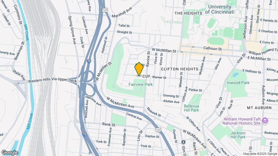 423 Warner St Map and Location Details