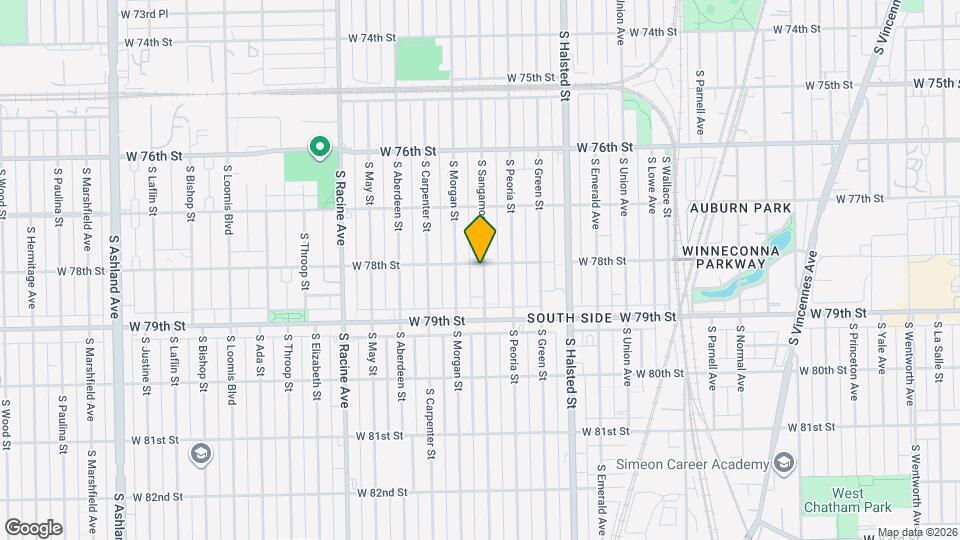 7804 S Sangamon St, Unit 3 Map and Location Details