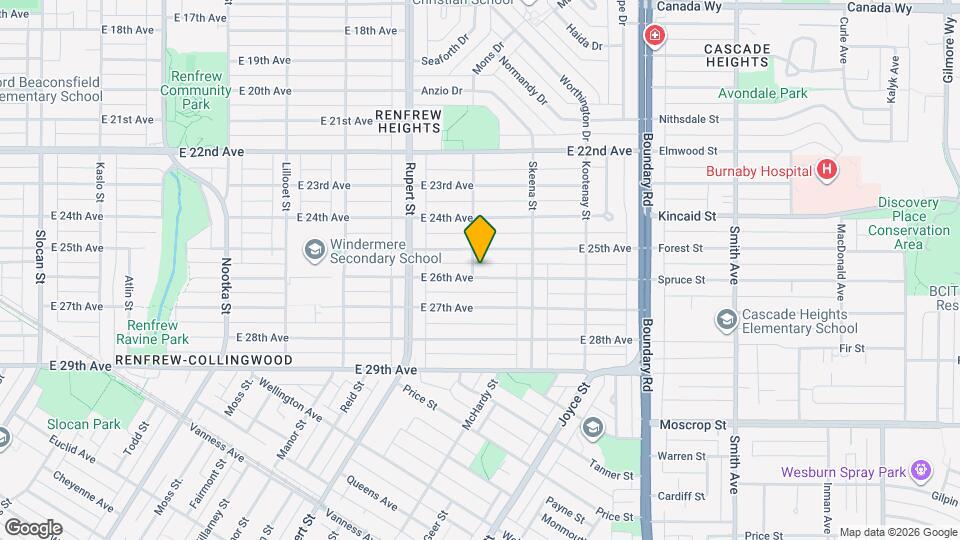 3403 E 26th Ave Map and Location Details