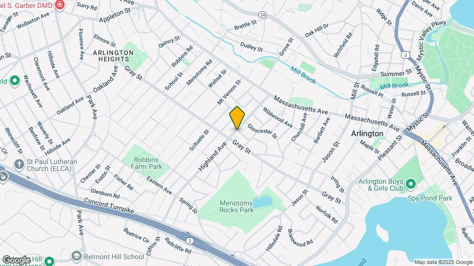 64 Highland Ave, Unit 1 Map and Location Details