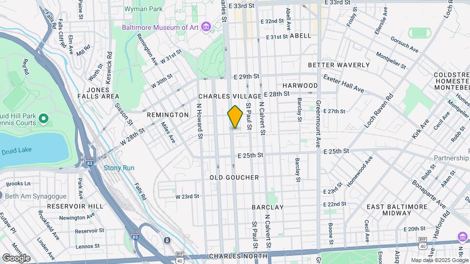 2601 N Charles St Map and Location Details