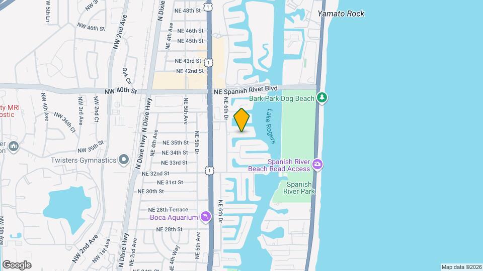 740 NE 36th St Map and Location Details