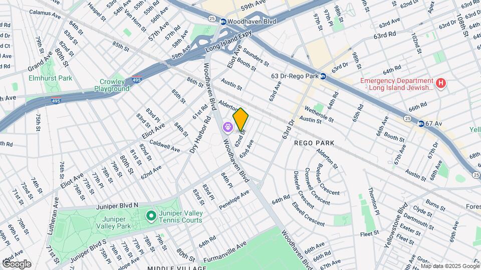 88-37 62nd Dr Mapa y Detalles de la Ubicación