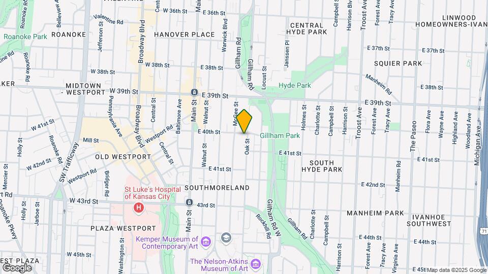 4000 Oak St Map and Location Details