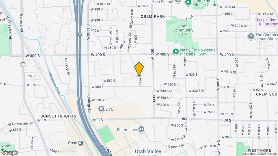550 S 880 W St Map and Location Details