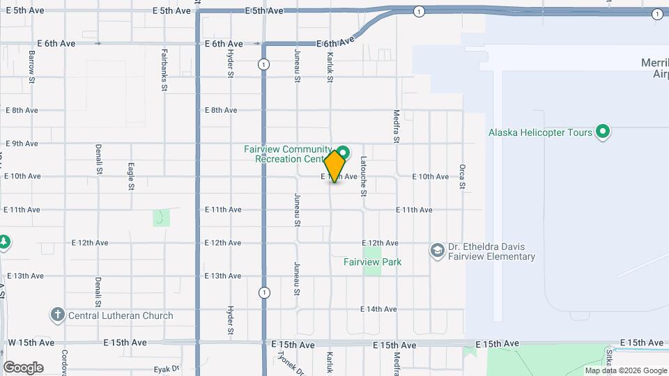 1100 E 10th Ave Map and Location Details