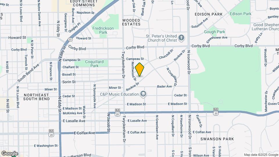 1615 Rockne Dr Map and Location Details