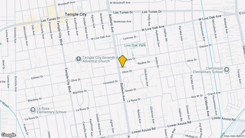 5412 Baldwin Ave Mapa y Detalles de la Ubicación