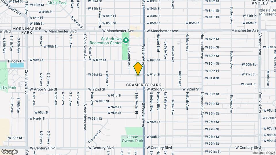 9116 S Manhattan Pl Map and Location Details