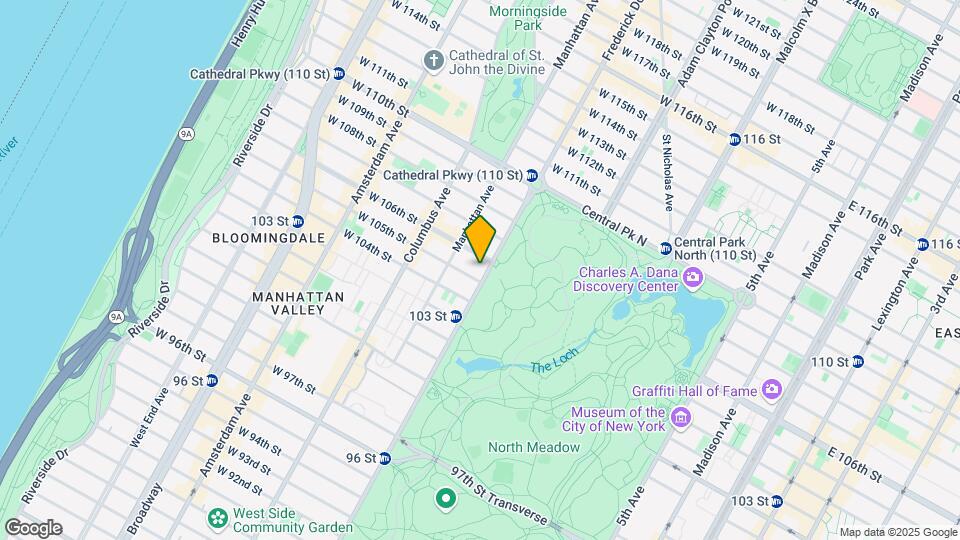 455 Central Park W Map and Location Details