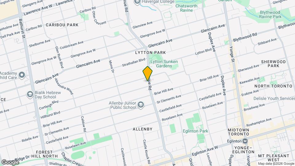 1208 Avenue Rd Map and Location Details