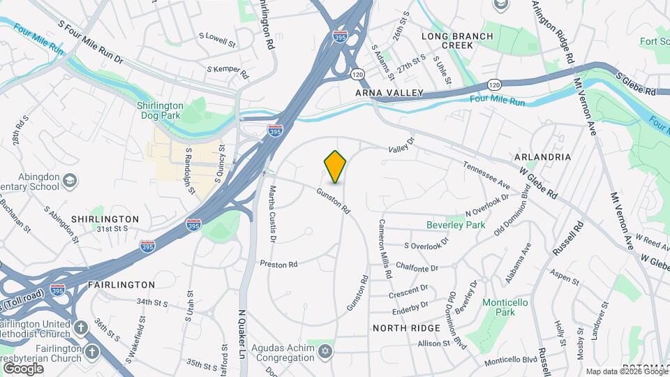 3623 Gunston Rd Map and Location Details