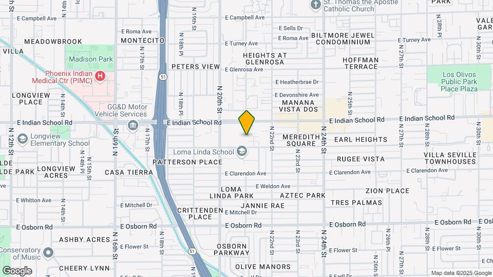 2102 E Fairmount Ave Map and Location Details
