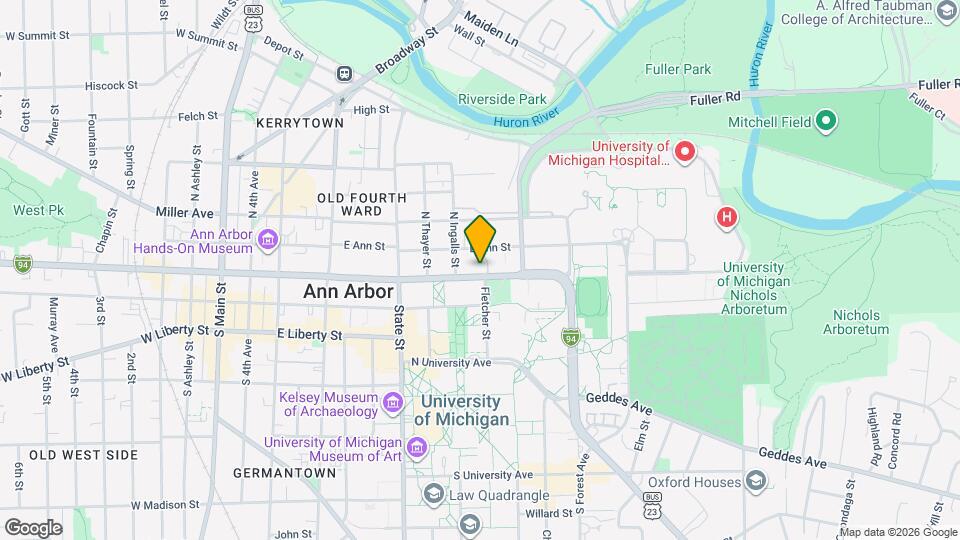 921 E Huron St, Unit unit #2 Map and Location Details