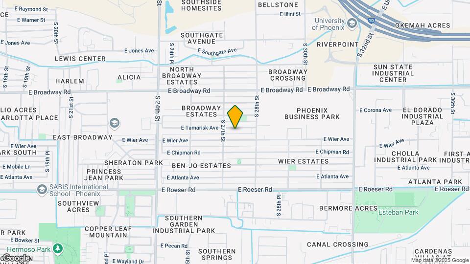 2721 E Tamarisk Ave Mapa y Detalles de la Ubicación