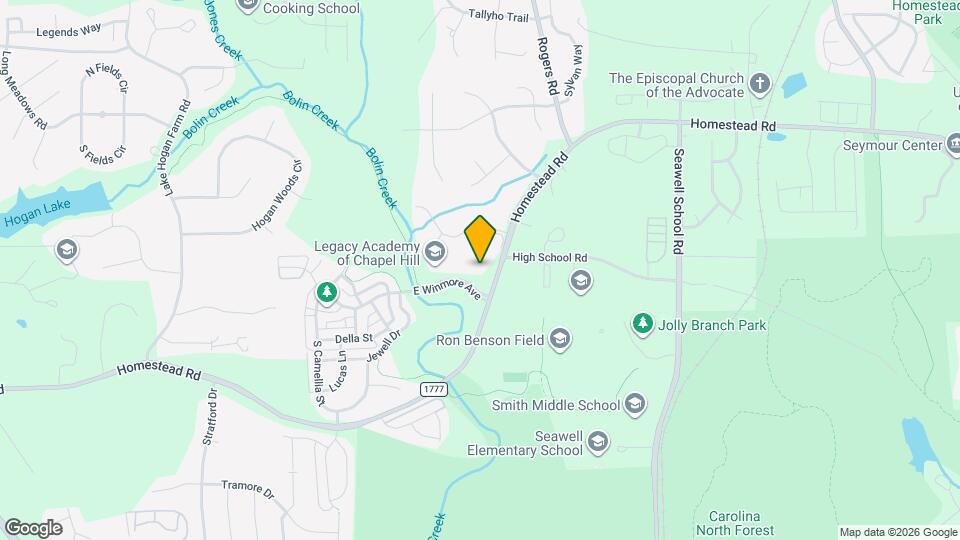 1504 Homestead Rd Map and Location Details