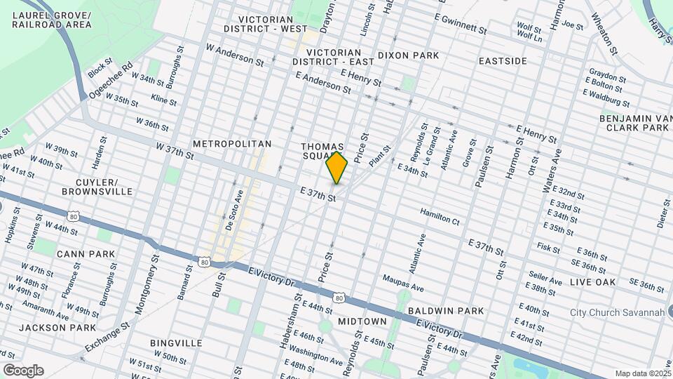 Habersham and 37th Street Map and Location Details