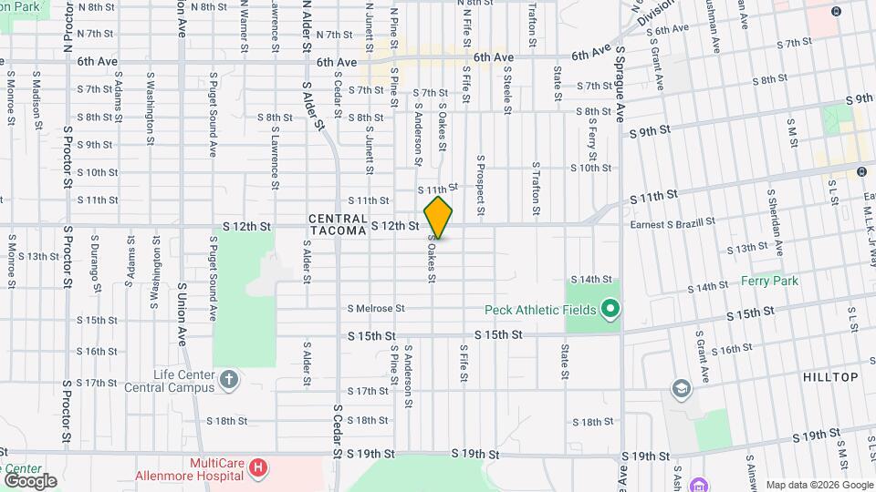 1219 S Oakes St Mapa y Detalles de la Ubicación
