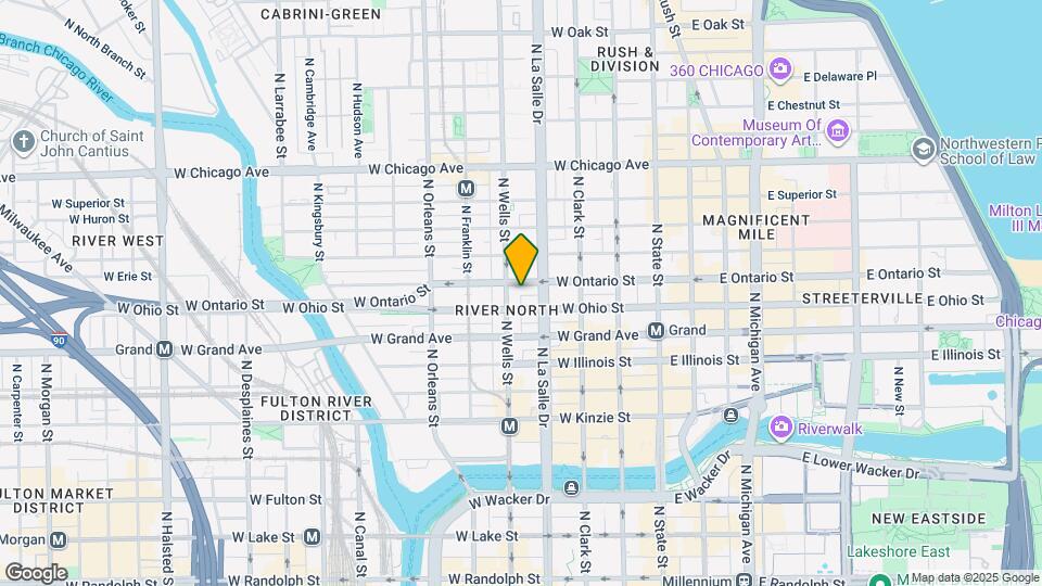 625 N Wells St Map and Location Details