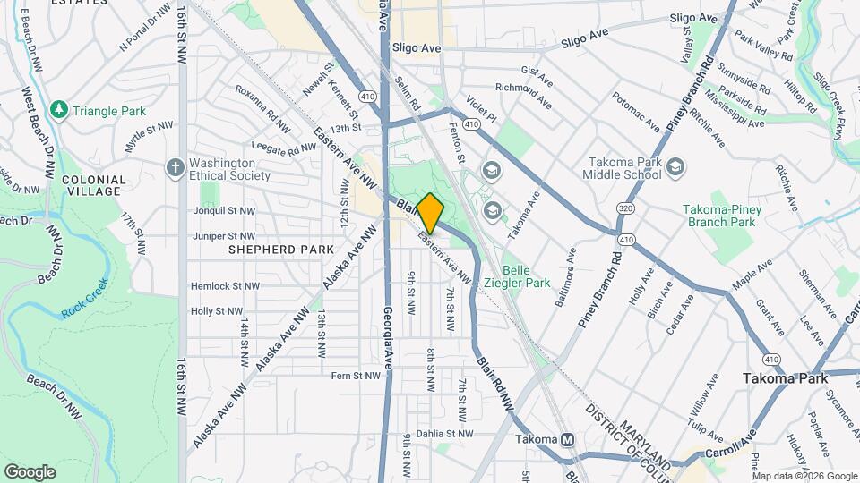 7607 Eastern Ave NW Map and Location Details