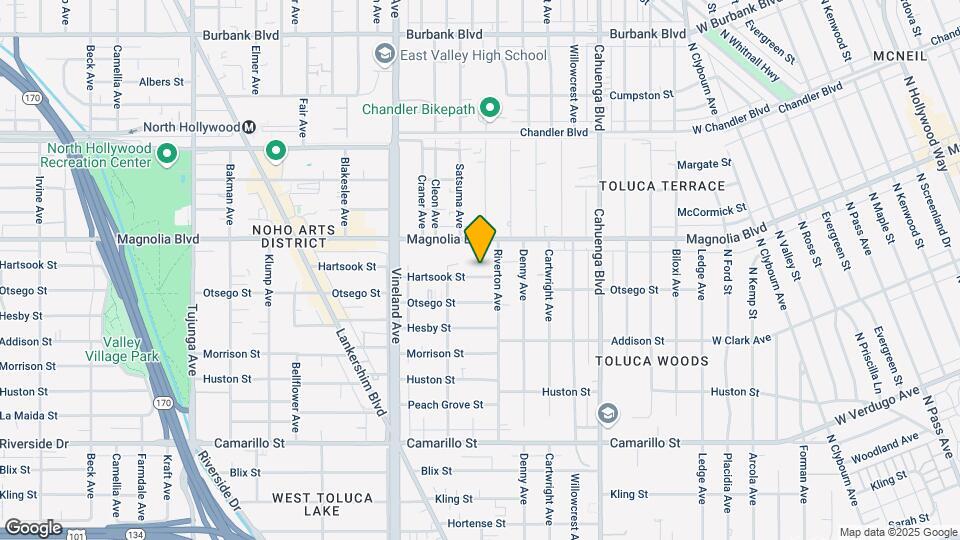 10821 Hartsook St Mapa y Detalles de la Ubicación