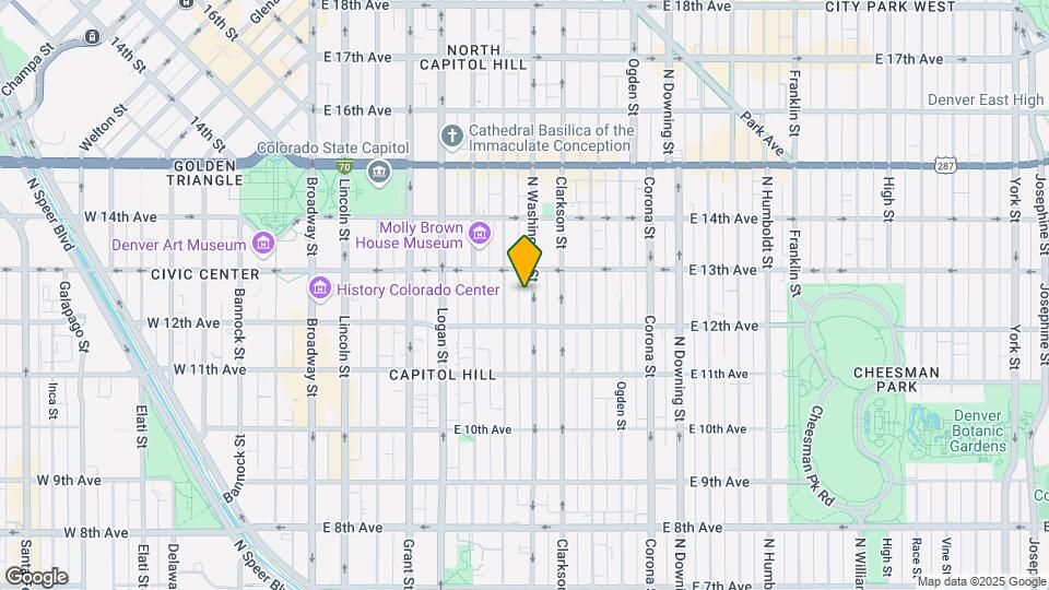 1243 N Washington St Map and Location Details