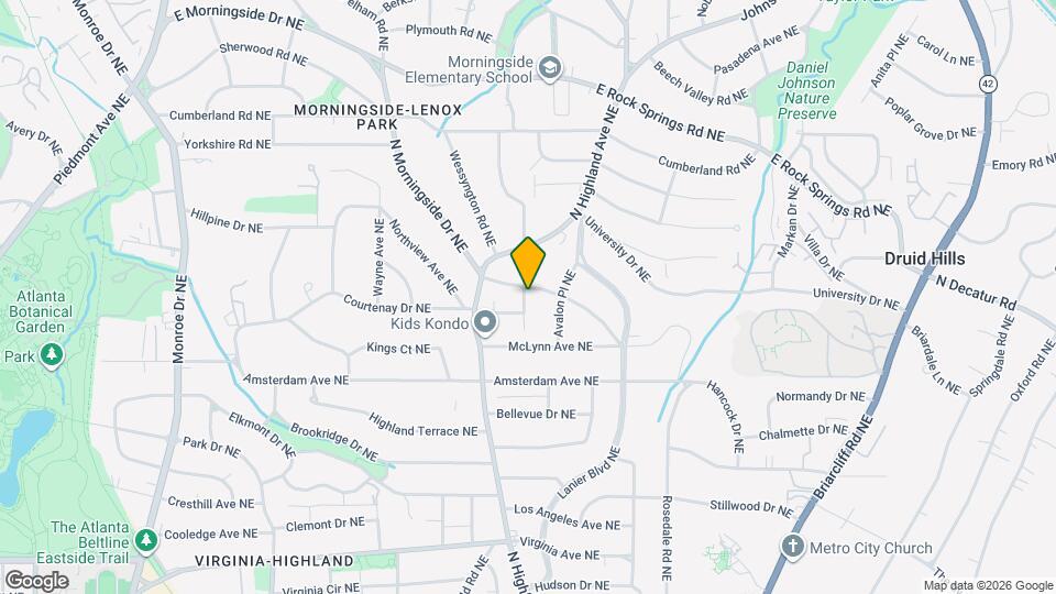 1300 N Morningside Dr NE Map and Location Details